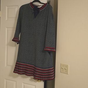Pleated Boden dot dress